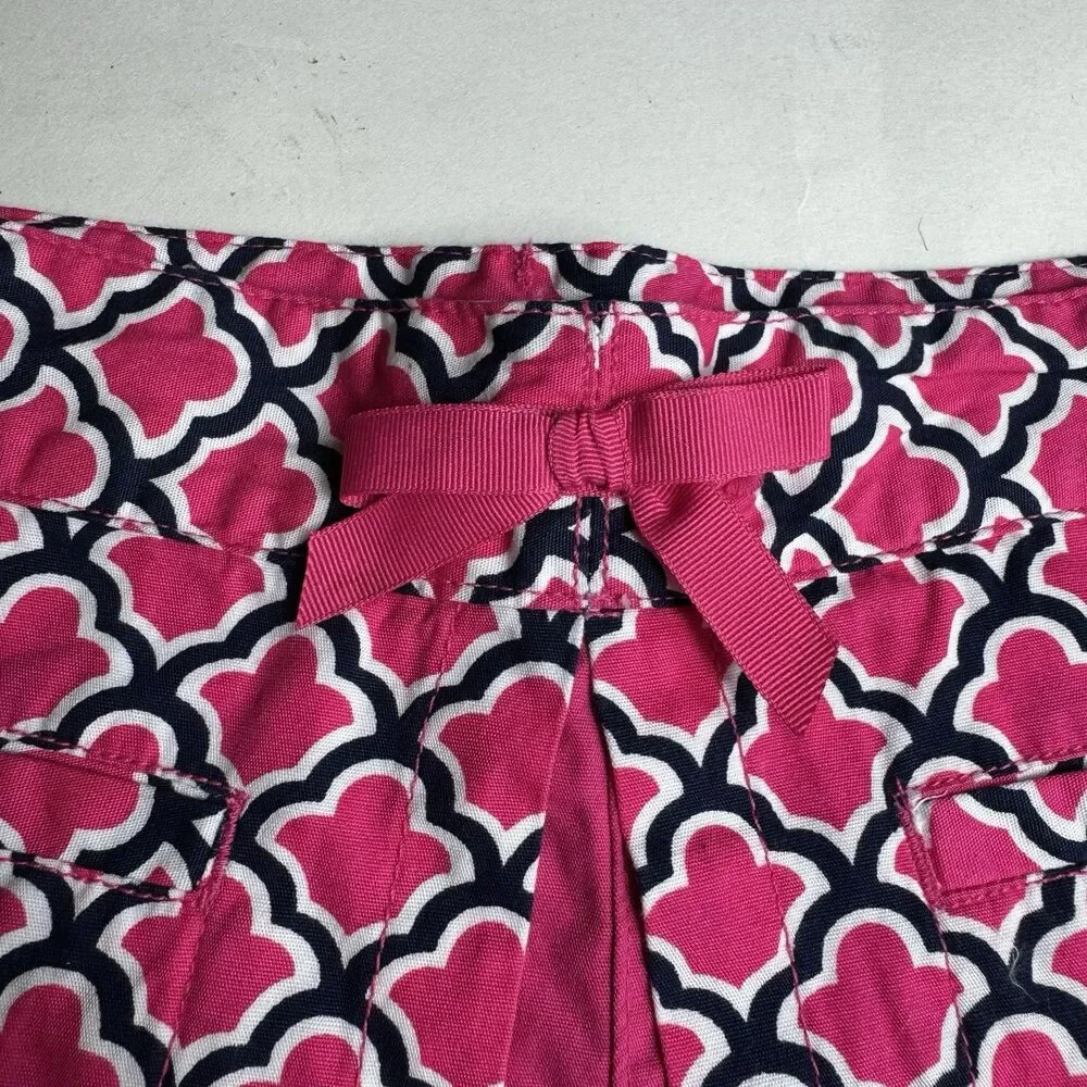 Gymboree Girls Size 12 Cape Cod Cutie 100% Cotton Pink Tile Print Skirt Skort
